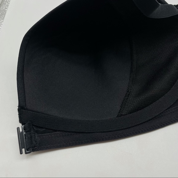 36B Breezies Shimmer Microfiber Front Close Wirefree Bra Black B - Picture 7 of 11